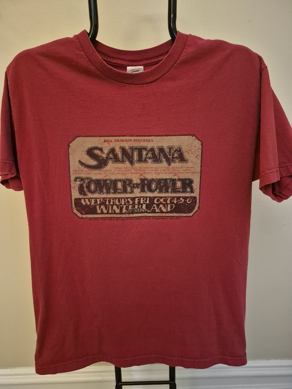 Alstyle Red Santana Graphic Short Sleeve Tee